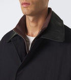 Studio Nicholson Revere leather-trimmed cotton-blend trench coat