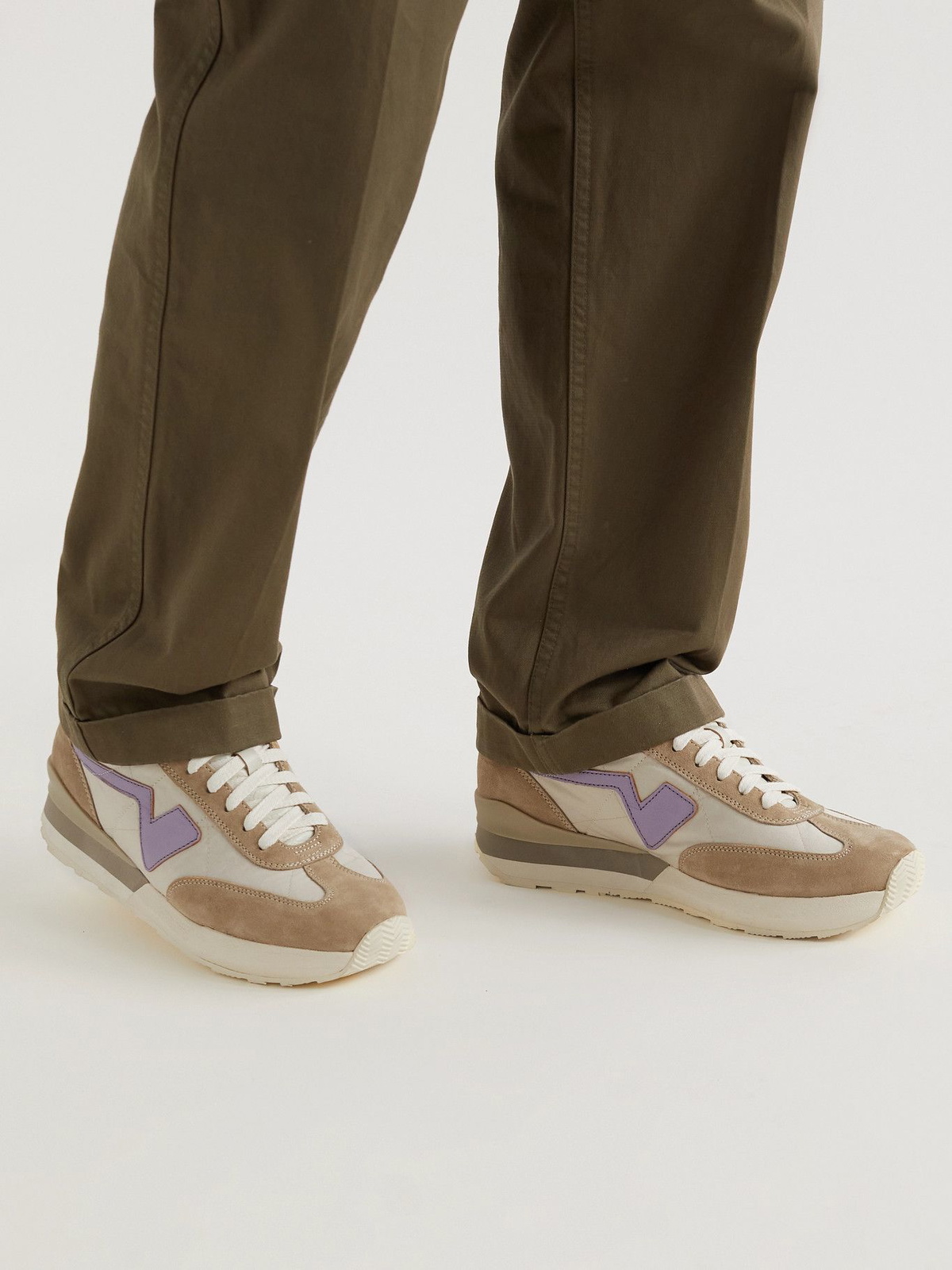 Visvim - FKT Runner Suede- and Leather-Trimmed Nylon-Blend