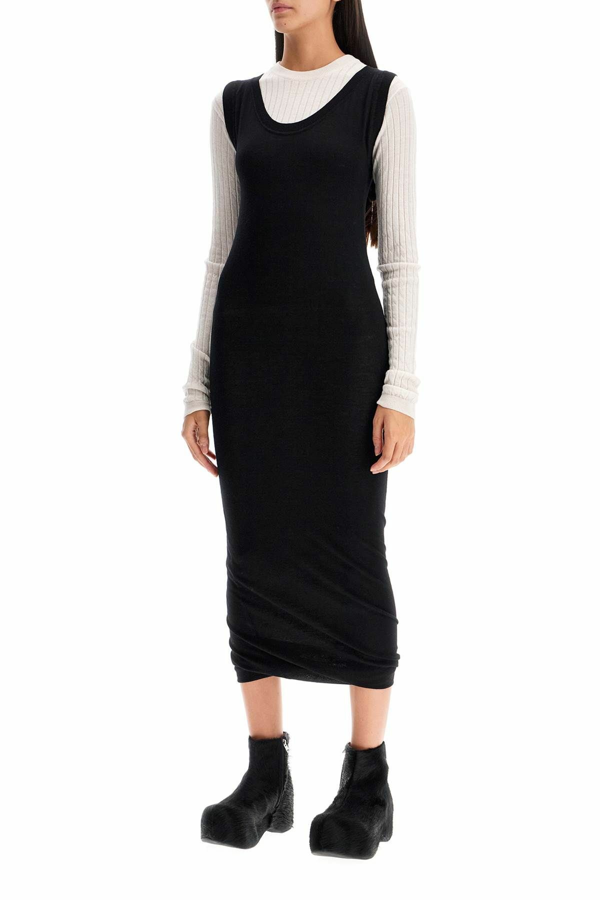 knee length dresses for ladies Ripe Maternity Layered Sweater Knit Nursing Dress Khaki Medium