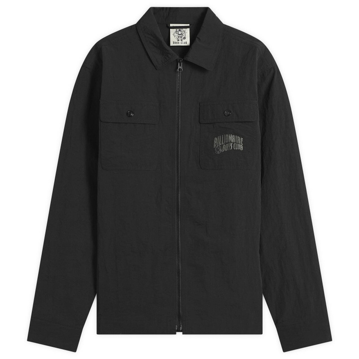 Photo: Billionaire Boys Club Men's Arch Logo Nylon Overshirt in Black
