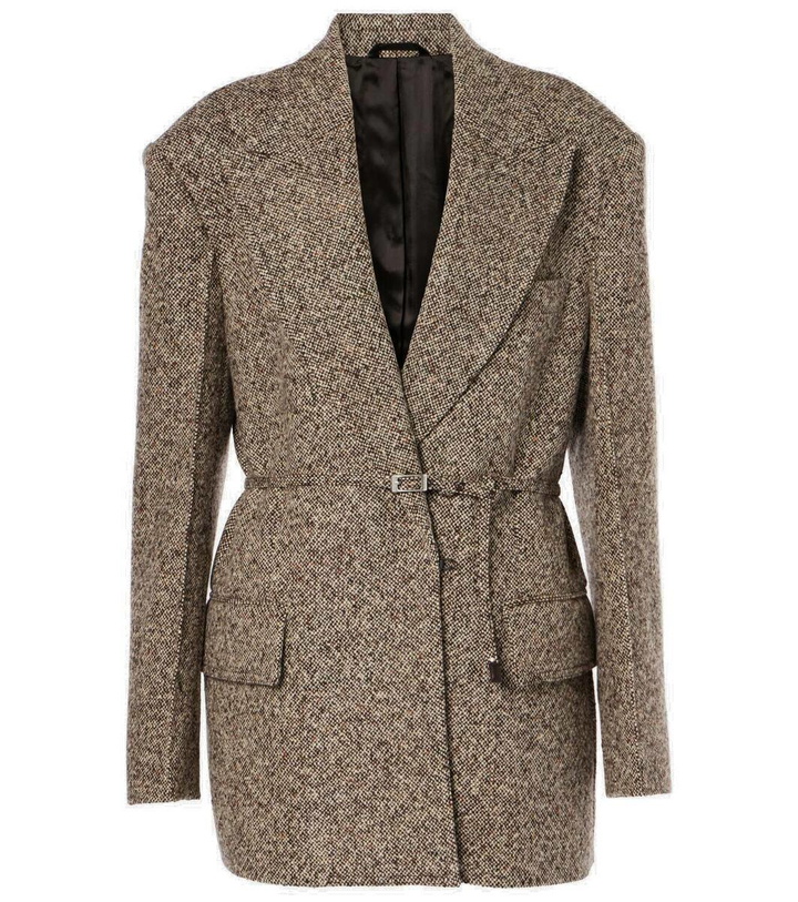 Photo: Acne Studios Jador belted wool-blend tweed blazer