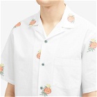 Portuguese Flannel Men's Embroidered Bouquet Vacation Shirt in White