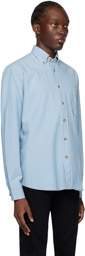 BOSS Blue Contrast Stitch Shirt