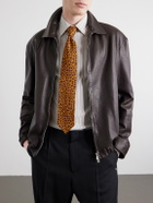 J. Mueser - Leopard Print 8cm Silk Tie