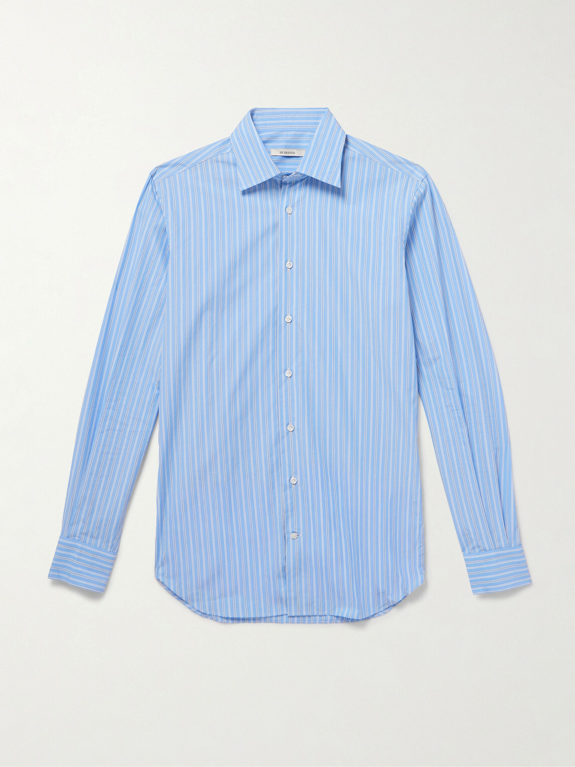 Husbands - Striped Supima Cotton-Poplin Shirt - Blue