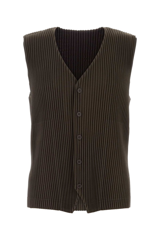 Photo: Homme Plissé Issey Miyake Brown Polyester Vest