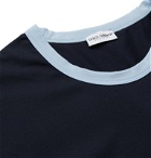 Dolce & Gabbana - Logo-Print Stretch-Cotton Jersey T-Shirt - Blue