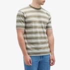 Norse Projects Men's Johannes Spaced Stripe T-Shirt in Sediment Green