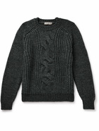Canali - Ribbed Cable-Knit Sweater - Gray