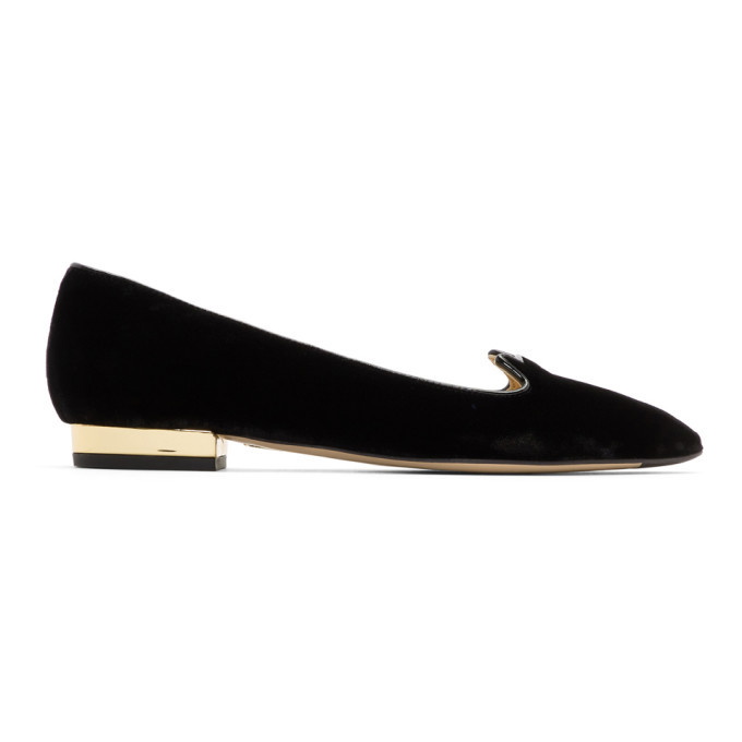 Photo: Charlotte Olympia Black Velvet Kitty DOrsay Flats