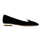 Charlotte Olympia Black Velvet Kitty DOrsay Flats