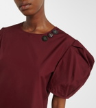 'S Max Mara Puff-sleeve cotton poplin minidress