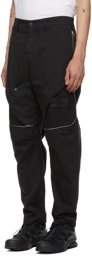 Stone Island Shadow Project Black Zip Vent Trousers