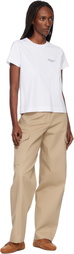 Givenchy White Cotton 'GIVENCHY' Stamp Print T-shirt