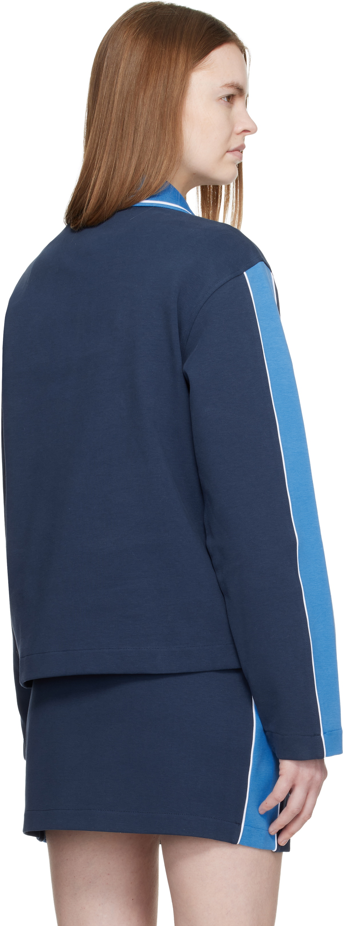 Casablanca Navy Punto Polo Collared Sweatshirt
