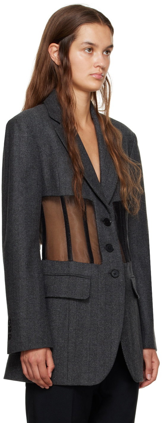 Puppets and Puppets Gray Paneled Blazer
