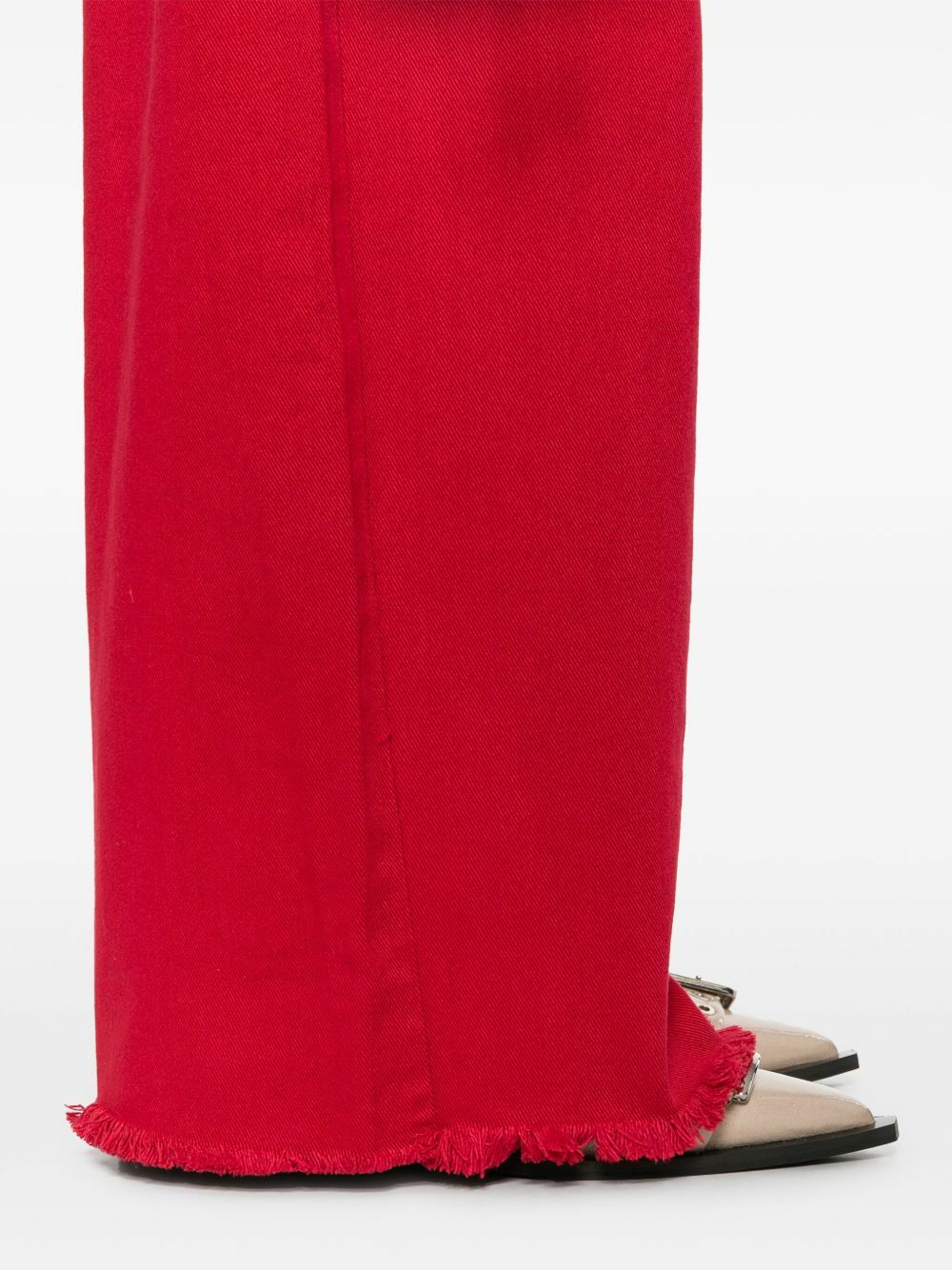 Marques'Almeida Red Wide-Leg Jeans