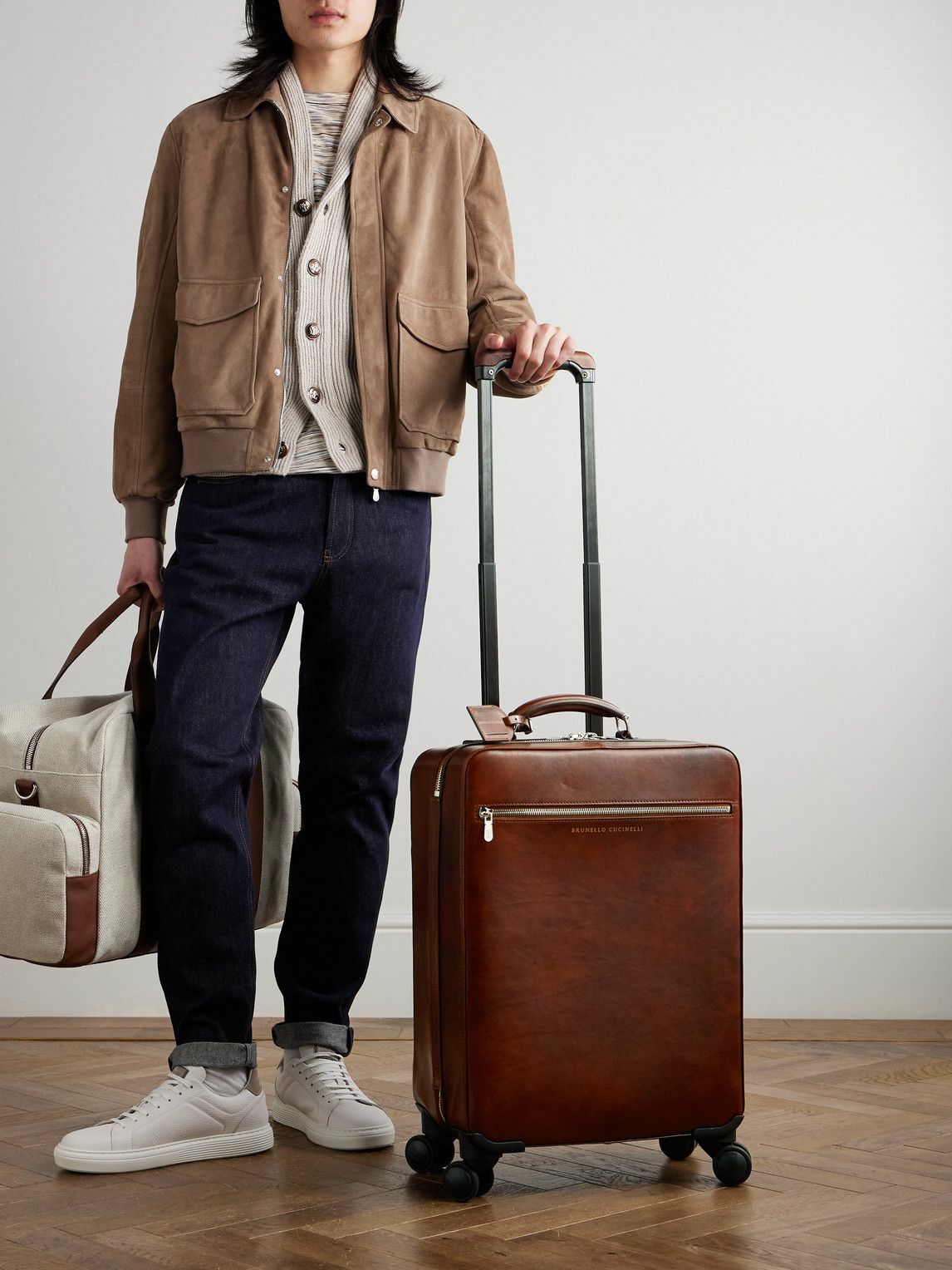 Brunello Cucinelli - Full-Grain Leather Carry-On Suitcase Brunello