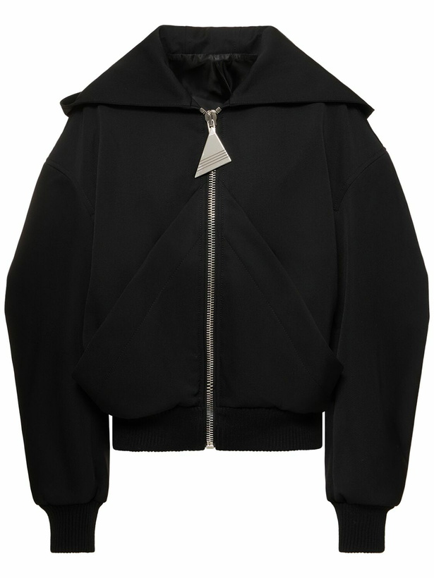 Photo: THE ATTICO - Gabardine Hooded Bomber Jacket