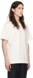 De Bonne Facture White Embroidered T-Shirt