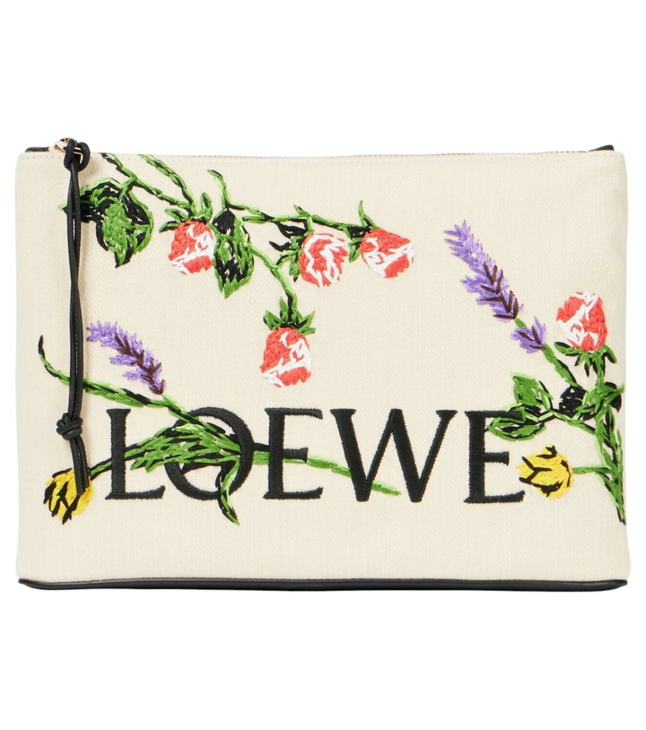 Photo: Loewe Paula's Ibiza embroidered canvas pouch