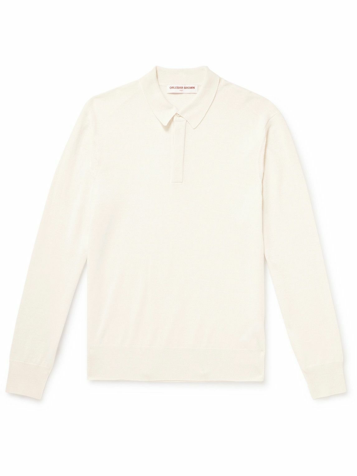 Orlebar Brown - Ebro Striped Merino Wool Polo Shirt - White Orlebar Brown