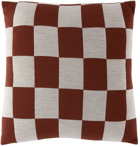 Curio Practice SSENSE Exclusive Red & Off-White Merino Wool Pillow