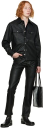 Séfr SSENSE Exclusive Black Matsy Faux-Leather Jacket