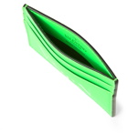 Valentino - Valentino Garavani Logo-Print Neon Leather Cardholder - Green