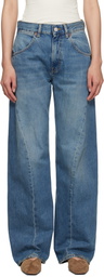 6397 Blue Big Twisted Seam Jeans