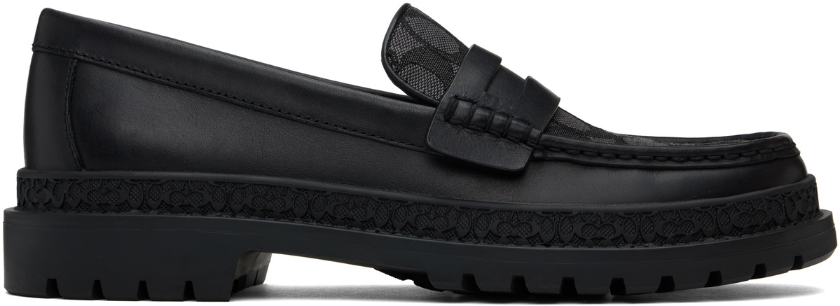 Coach 1941 Black Signature Jacquard & Signature Coin Loafers
