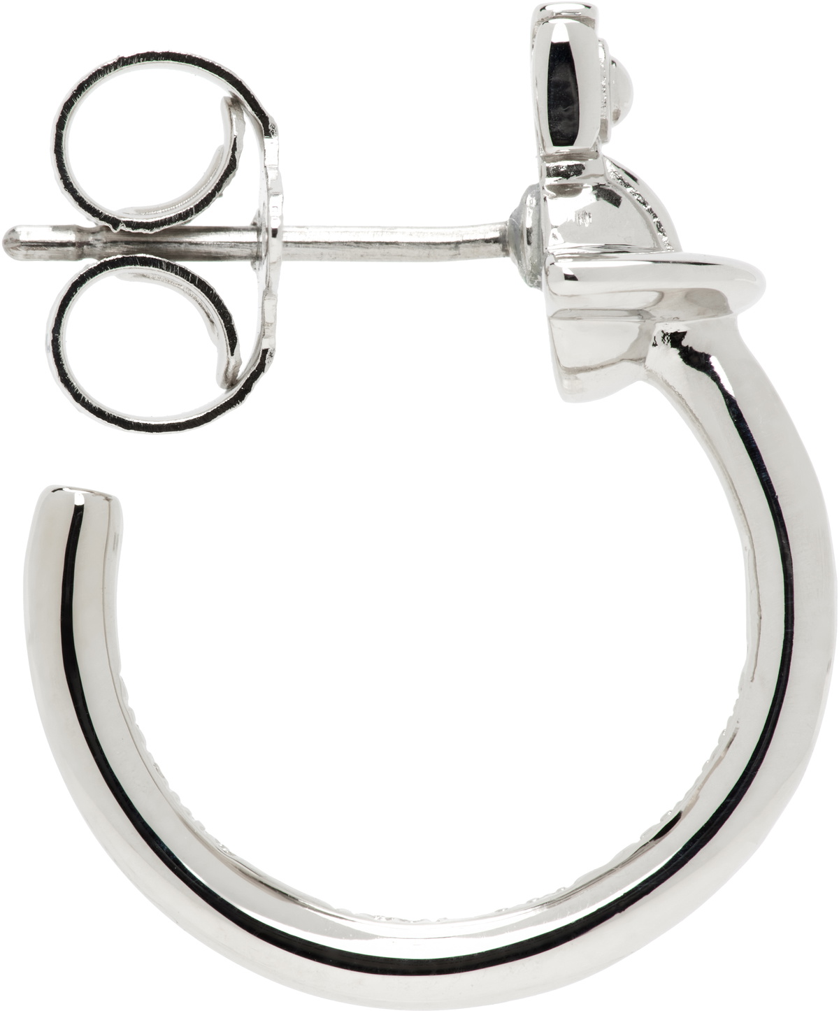 Vivienne Westwood Silver Vera Single Hoop Earring Vivienne Westwood