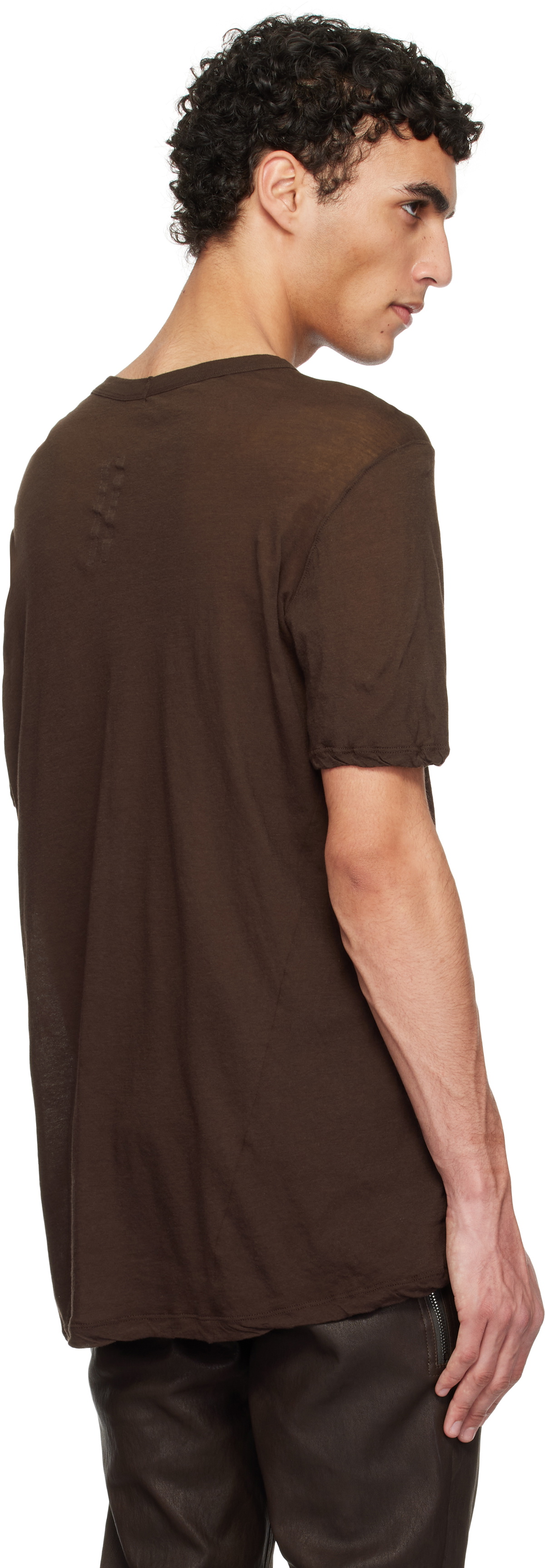 Rick Owens Brown Hollywood Level T-shirt Rick Owens