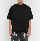 Balenciaga - Oversized Embroidered Cotton-Jersey T-Shirt - Men - Black