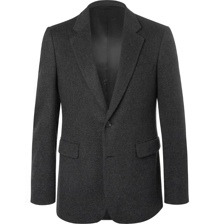 Photo: Burberry - Dark-Grey Slim-Fit Mélange Felted Cashmere Blazer - Men - Dark gray