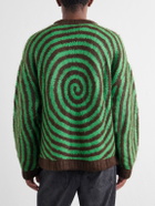 NAHMIAS - Embroidered Alpaca-Blend Crochet Sweater - Green