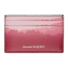 Alexander McQueen Burgundy and Pink Gradient Card Holder