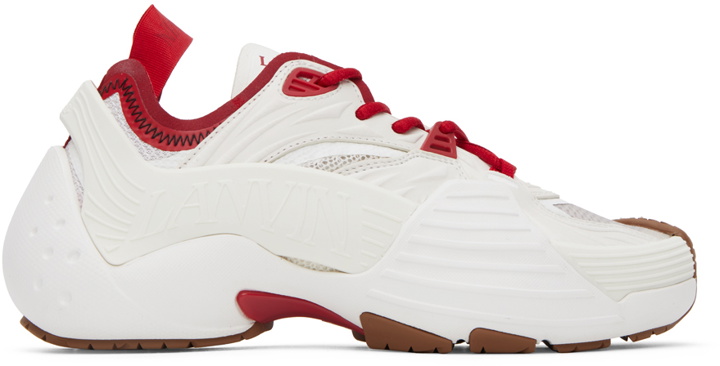 Photo: Lanvin SSENSE Exclusive Red & White Flash-X Sneakers