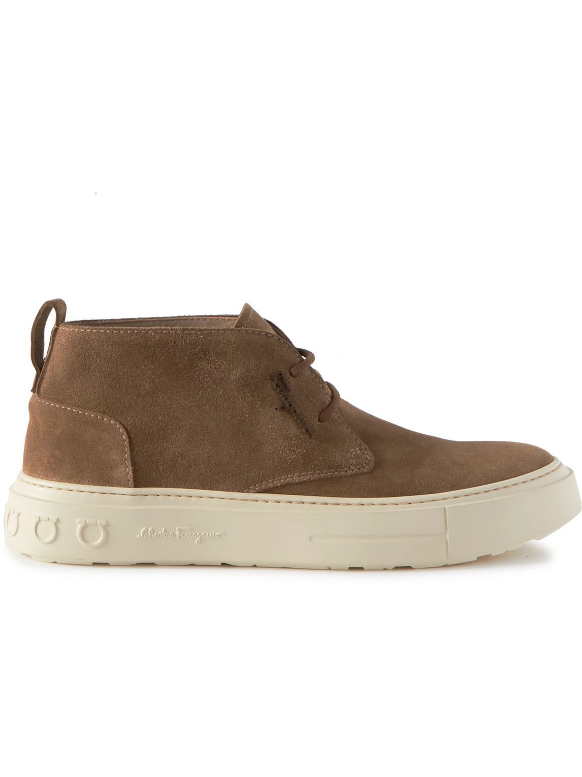 Salvatore Ferregamo - Montgomery Suede Chukka Sneakers - Brown