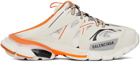 Balenciaga White & Orange Track Mule Sneakers
