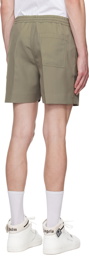 Second/Layer Green Drawstring Shorts