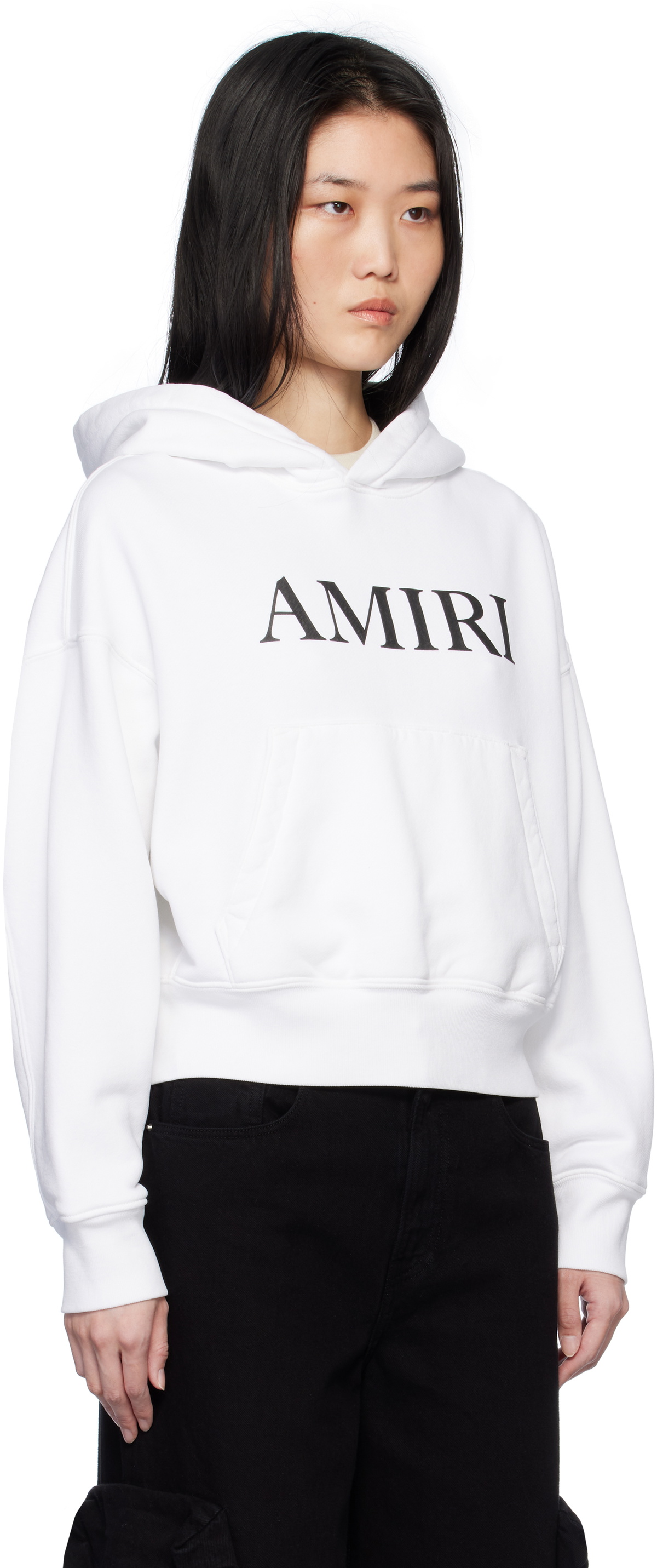 AMIRI White 'AMIRI' Core Logo Hoodie