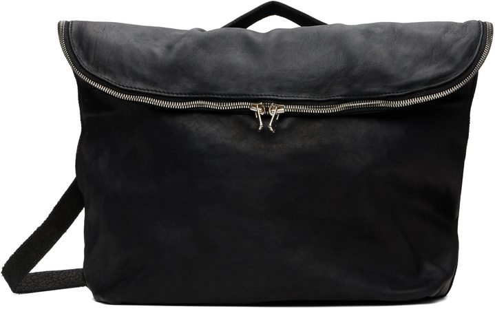 Photo: Guidi Black Leather Messenger Bag