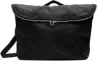 Guidi Black Leather Messenger Bag