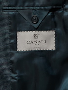 Canali - Houndstooth Wool Suit Jacket - Blue