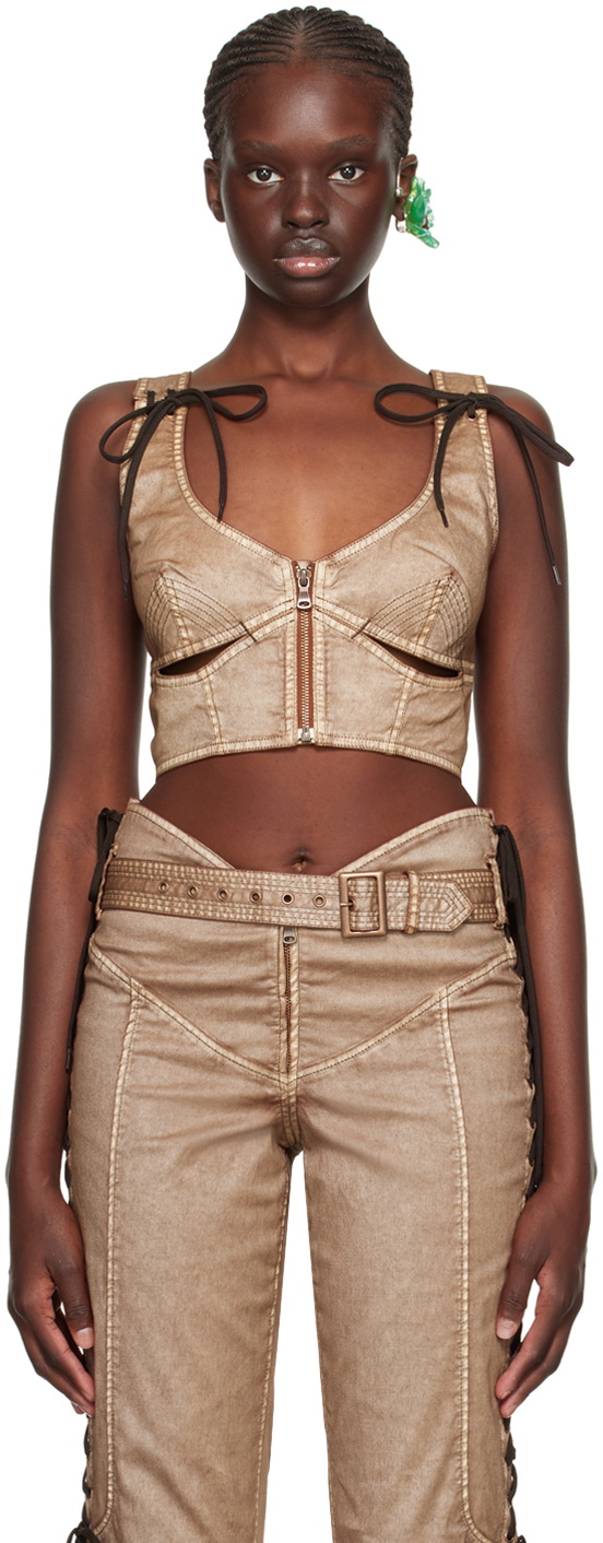 Jean Paul Gaultier Brown KNWLS Edition Vest