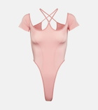 KNWLS Halterneck mesh bodysuit