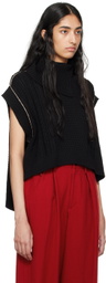 Y's Black Aran Vest