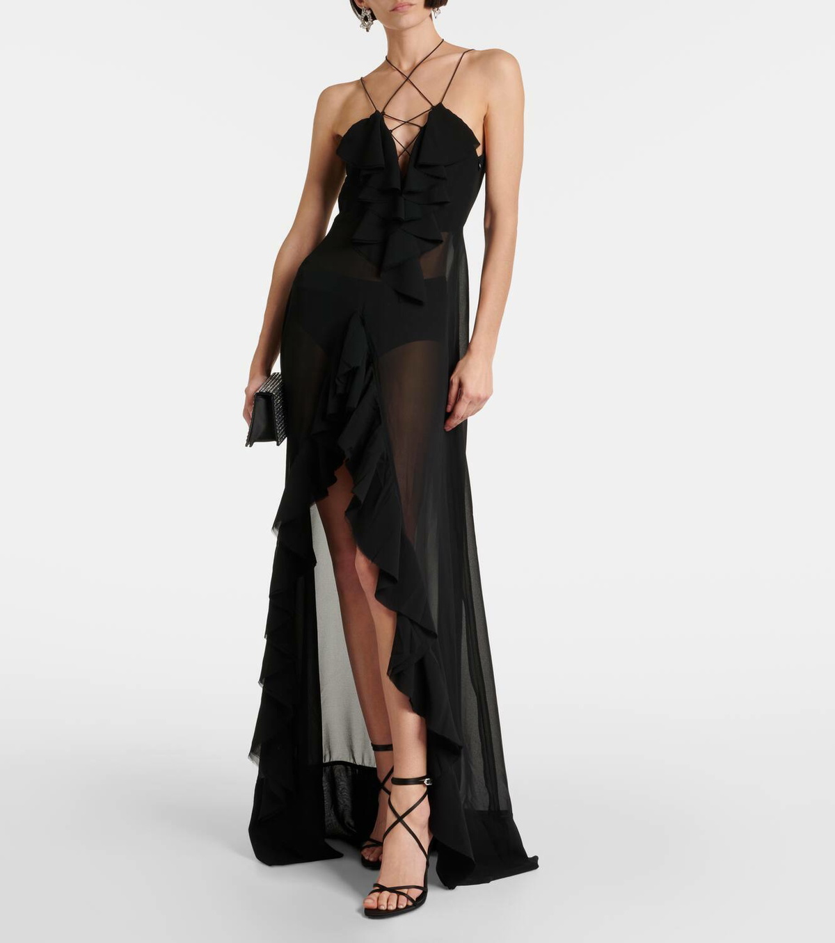 Bananhot Isabel ruffled chiffon maxi dress Bananhot