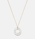 Mateo 14kt gold pendant necklace with mother-of-pearl